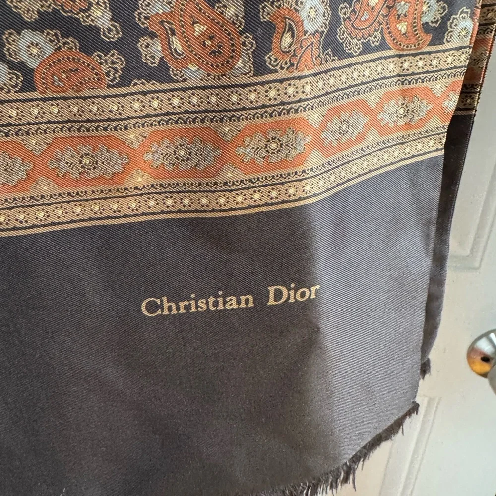 Christian Dior Silk Paisley Scarf